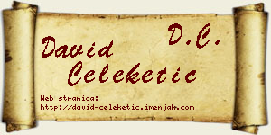 David Čeleketić vizit kartica